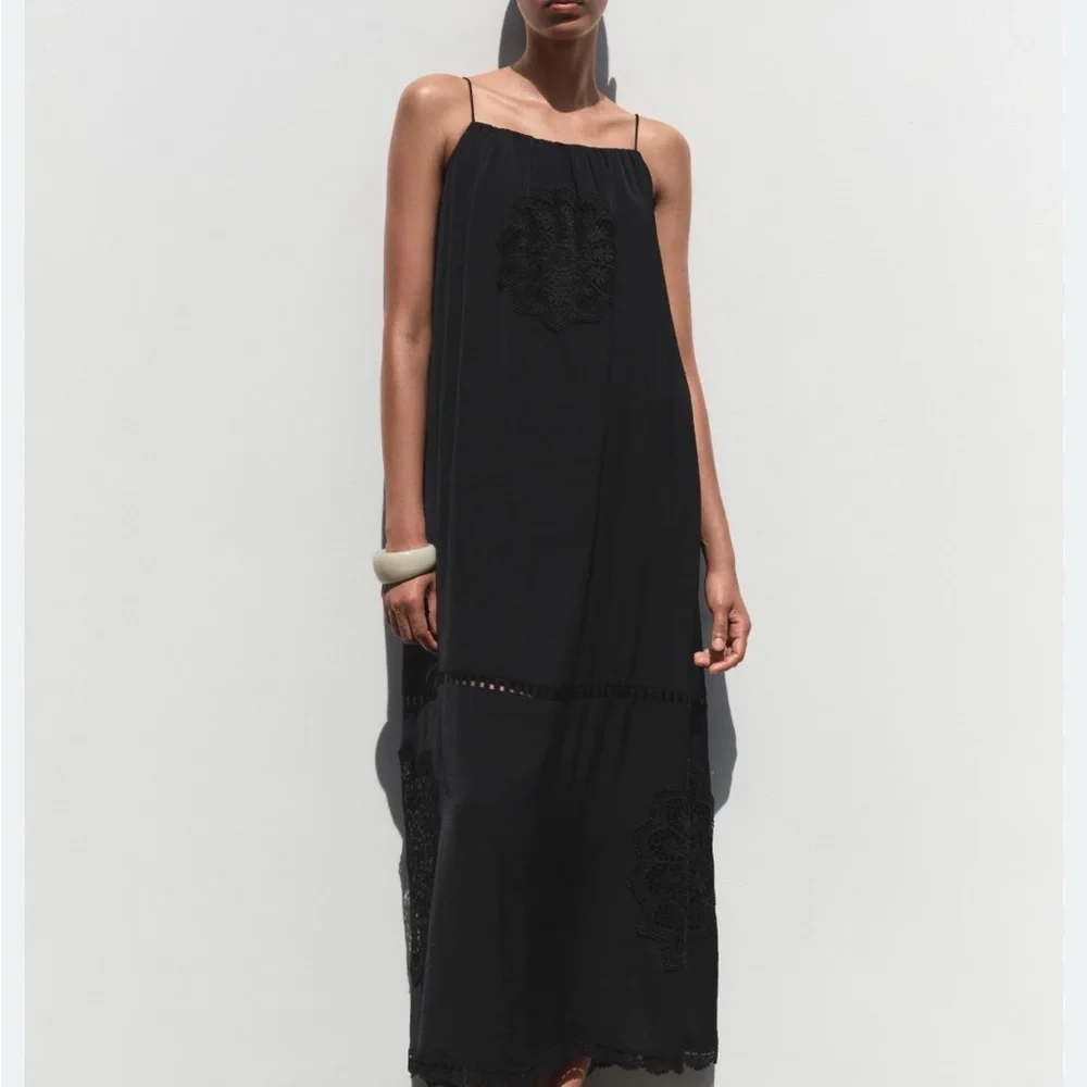 Zara Black Maxi Dress - Picture 2 of 4